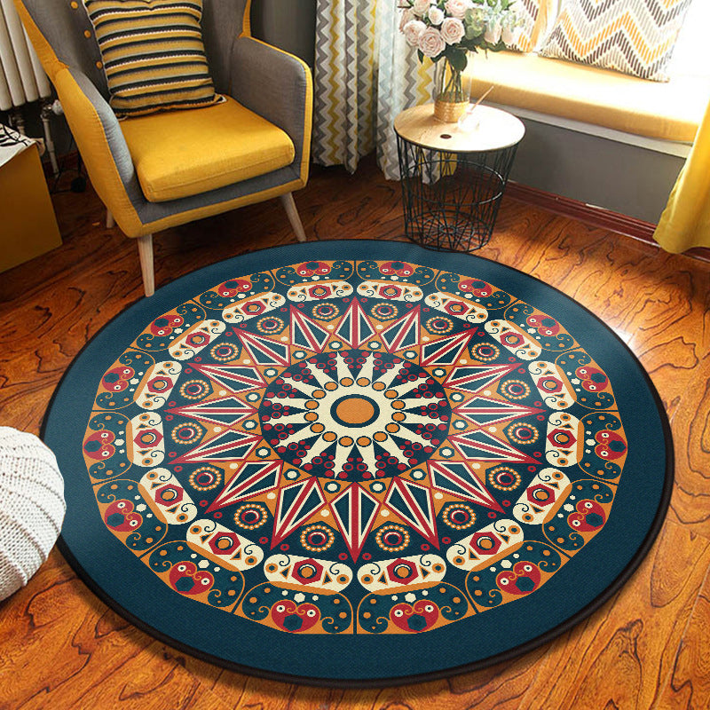 Decorative Kaleidoscope Rug Multi Color Turkish Carpet Polyester Washable Stain Resistant Non-Slip Backing Rug for Sitting Room Red Clearhalo 'Area Rug' 'Moroccan' 'Rugs' Rug' 2058927