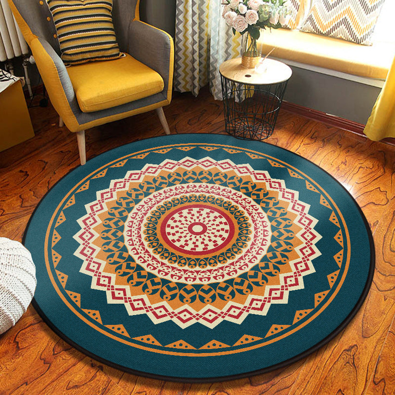 Decorative Kaleidoscope Rug Multi Color Turkish Carpet Polyester Washable Stain Resistant Non-Slip Backing Rug for Sitting Room Yellow Clearhalo 'Area Rug' 'Moroccan' 'Rugs' Rug' 2058932