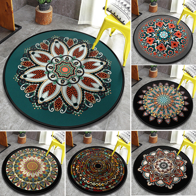 Vintage Tribal Pattern Rug Multicolor Persian Rug Synthetics Pet Friendly Machine Washable Non-Slip Carpet for Home Decoration Clearhalo 'Area Rug' 'Moroccan' 'Rugs' Rug' 2058957