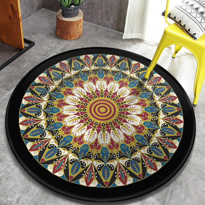 Vintage Tribal Pattern Rug Multicolor Persian Rug Synthetics Pet Friendly Machine Washable Non-Slip Carpet for Home Decoration Light Yellow Clearhalo 'Area Rug' 'Moroccan' 'Rugs' Rug' 2058964
