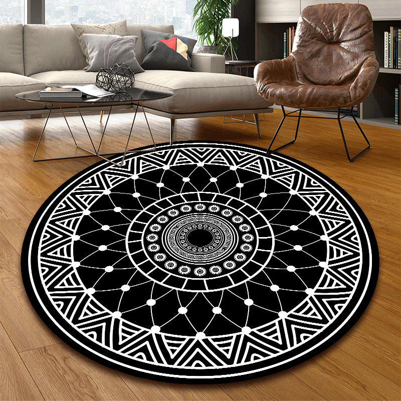 Classy Multicolor Mandala Rug Polypropylene Moroccan Carpet Stain Resistant Machine Washable Anti-Slip Area Rug for Door Clearhalo 'Area Rug' 'Moroccan' 'Rugs' Rug' 2058975