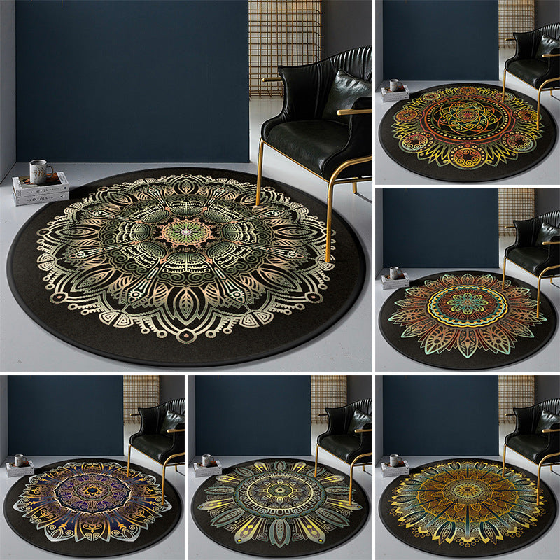 Persian Bedroom Rug Multi-Color Tribal Flower Rug Polyester Stain Resistant Anti-Slip Backing Washable Area Carpet Clearhalo 'Area Rug' 'Moroccan' 'Rugs' Rug' 2058986
