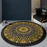 Persian Bedroom Rug Multi-Color Tribal Flower Rug Polyester Stain Resistant Anti-Slip Backing Washable Area Carpet Purple-Yellow Clearhalo 'Area Rug' 'Moroccan' 'Rugs' Rug' 2058991