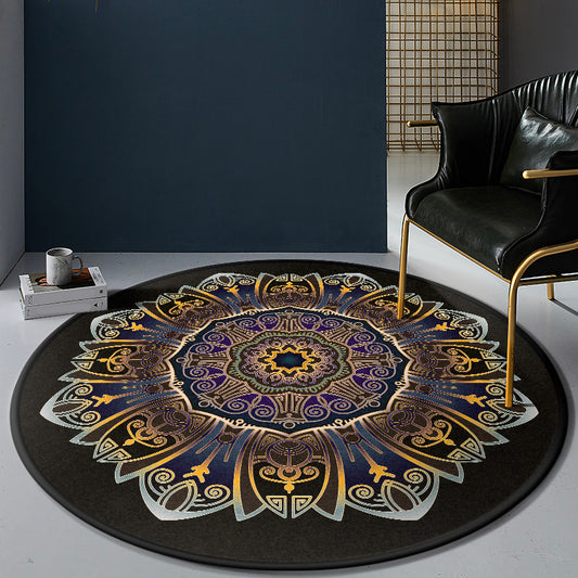 Persian Bedroom Rug Multi-Color Tribal Flower Rug Polyester Stain Resistant Anti-Slip Backing Washable Area Carpet Purple Clearhalo 'Area Rug' 'Moroccan' 'Rugs' Rug' 2058998