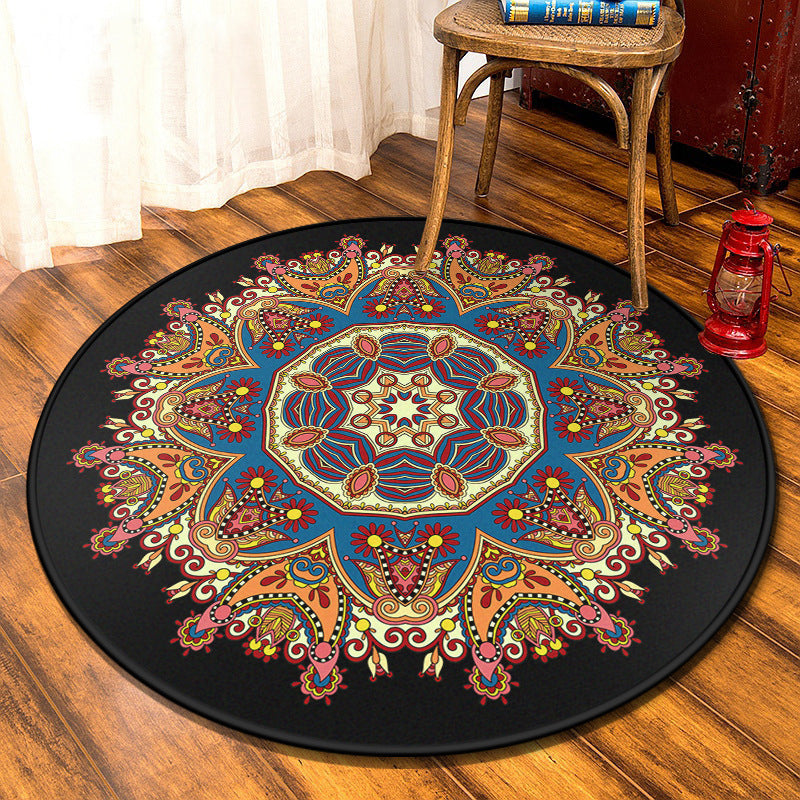 Multi-Colored Moroccan Rug Synthetics Mandala Area Rug Anti-Slip Stain Resistant Washable Carpet for Family Room Pink-Yellow Clearhalo 'Area Rug' 'Moroccan' 'Rugs' Rug' 2059029