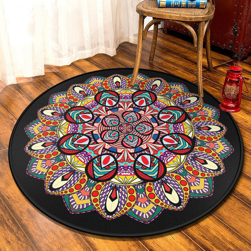 Multi-Colored Moroccan Rug Synthetics Mandala Area Rug Anti-Slip Stain Resistant Washable Carpet for Family Room Pink Clearhalo 'Area Rug' 'Moroccan' 'Rugs' Rug' 2059033