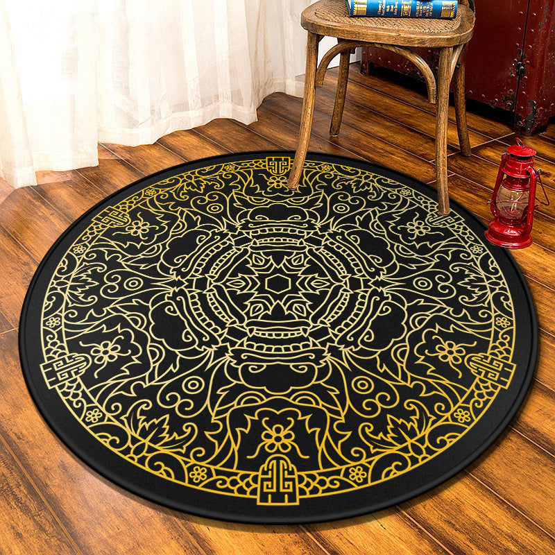 Multi-Colored Moroccan Rug Synthetics Mandala Area Rug Anti-Slip Stain Resistant Washable Carpet for Family Room Golden Clearhalo 'Area Rug' 'Moroccan' 'Rugs' Rug' 2059042