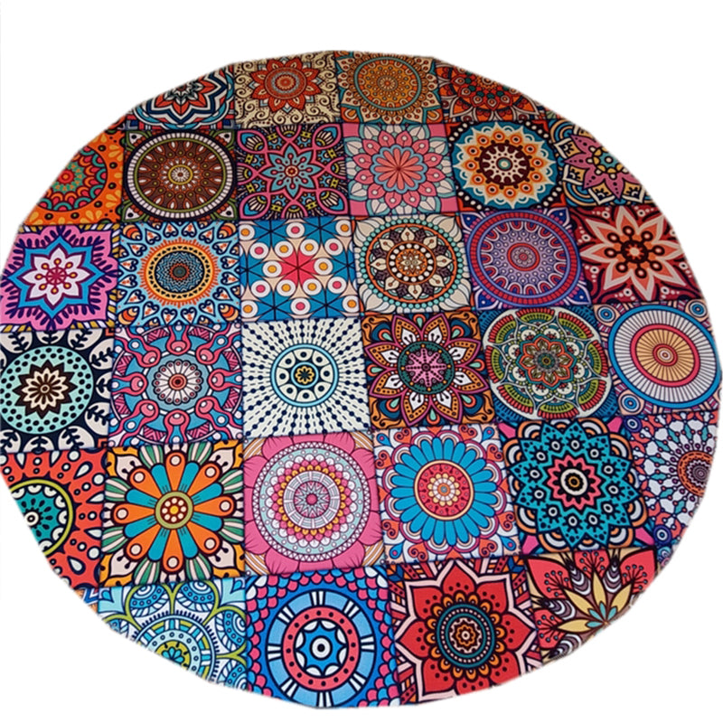 Chic Multi Color Persian Rug Polyester Flower Print Carpet Washable Anti-Slip Pet Friendly Rug for Home Clearhalo 'Area Rug' 'Moroccan' 'Rugs' Rug' 2059061