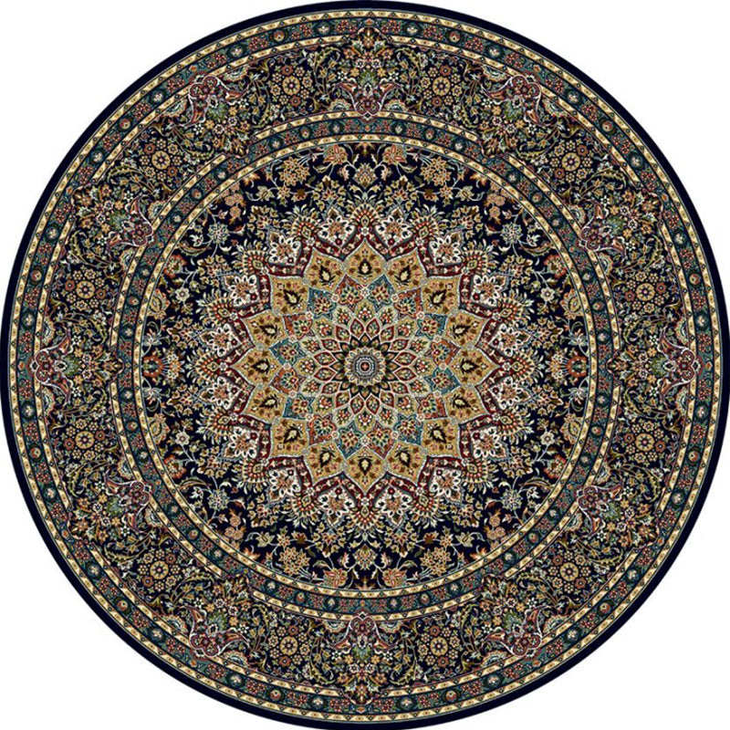 Chic Multi Color Persian Rug Polyester Flower Print Carpet Washable Anti-Slip Pet Friendly Rug for Home Brown Clearhalo 'Area Rug' 'Moroccan' 'Rugs' Rug' 2059073