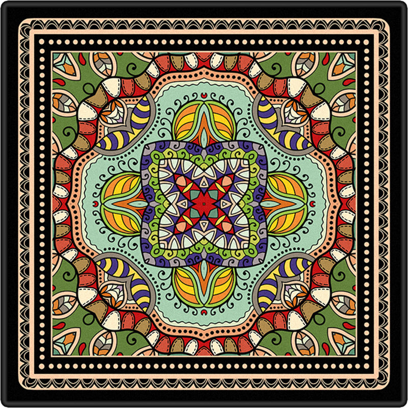 Trendy Symmetric Floral Rug Multi Colored Moroccan Style Carpet Synthetics Rug for Room Clearhalo 'Area Rug' 'Moroccan' 'Rugs' Rug' 2059078