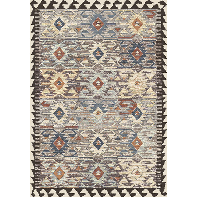 Unusual Rhombus Patterned Rug Multi-Color Moroccan Rug Polyester Pet Friendly Stain Resistant Non-Slip Carpet for Great Room Coffee Clearhalo 'Area Rug' 'Moroccan' 'Rugs' Rug' 2059172
