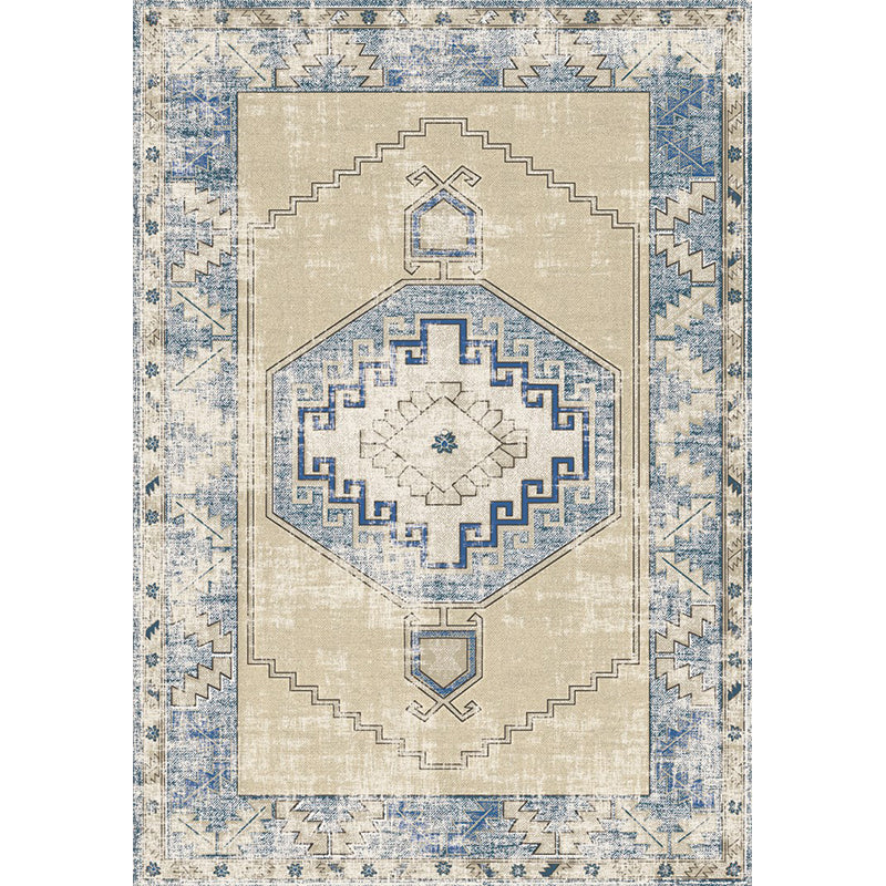 Unusual Rhombus Patterned Rug Multi-Color Moroccan Rug Polyester Pet Friendly Stain Resistant Non-Slip Carpet for Great Room Blue Clearhalo 'Area Rug' 'Moroccan' 'Rugs' Rug' 2059173