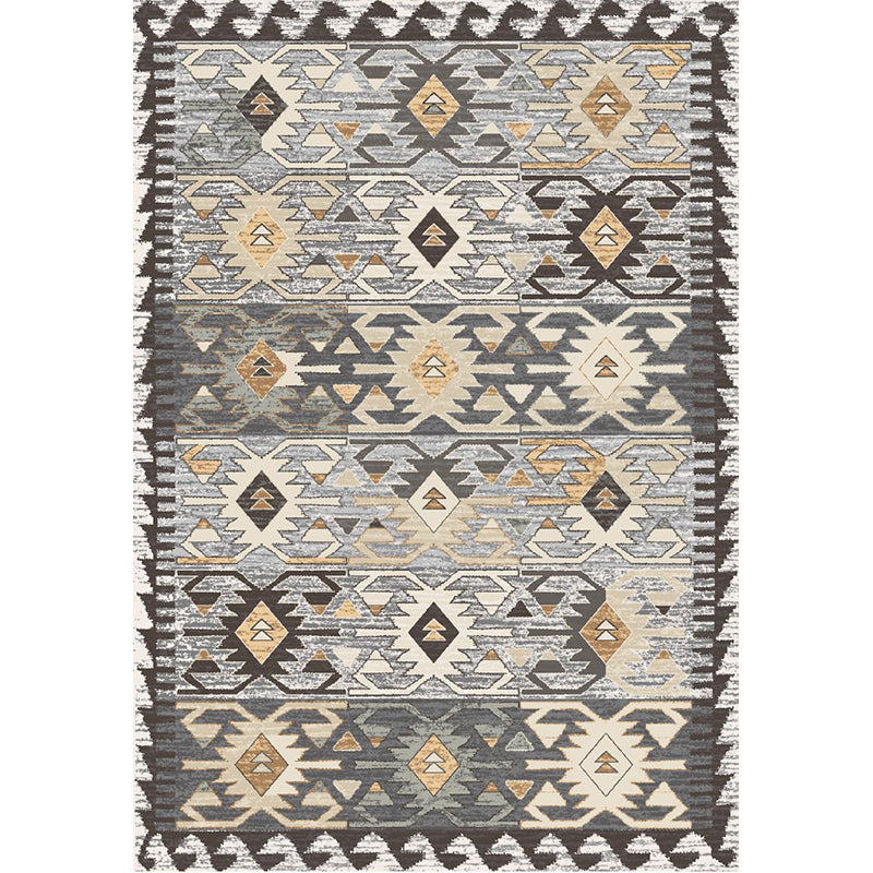 Unusual Rhombus Patterned Rug Multi-Color Moroccan Rug Polyester Pet Friendly Stain Resistant Non-Slip Carpet for Great Room Grey Clearhalo 'Area Rug' 'Moroccan' 'Rugs' Rug' 2059175