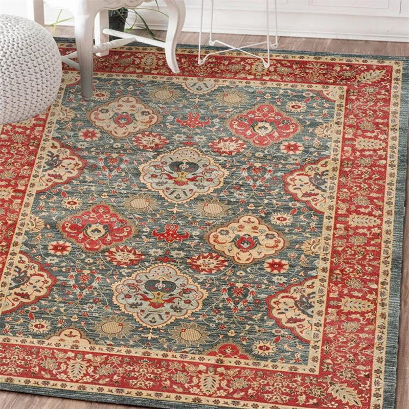 Exotic Geometric Patterned Rug Multicolored Moroccan Rug Polypropylene Stain Resistant Non-Slip Backing Machine Washable Carpet for Room Red-Green Clearhalo 'Area Rug' 'Moroccan' 'Rugs' Rug' 2059187