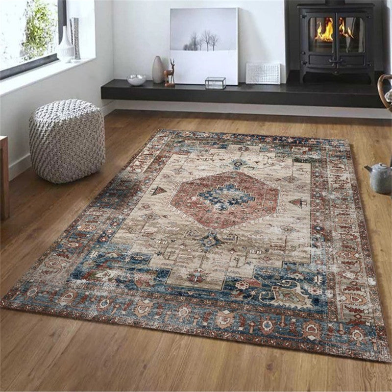 Exotic Geometric Patterned Rug Multicolored Moroccan Rug Polypropylene Stain Resistant Non-Slip Backing Machine Washable Carpet for Room Coffee Clearhalo 'Area Rug' 'Moroccan' 'Rugs' Rug' 2059199