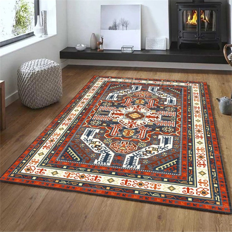 Exotic Geometric Patterned Rug Multicolored Moroccan Rug Polypropylene Stain Resistant Non-Slip Backing Machine Washable Carpet for Room Orange Clearhalo 'Area Rug' 'Moroccan' 'Rugs' Rug' 2059207