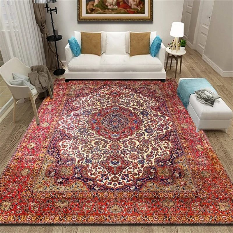 Exotic Geometric Patterned Rug Multicolored Moroccan Rug Polypropylene Stain Resistant Non-Slip Backing Machine Washable Carpet for Room Red Clearhalo 'Area Rug' 'Moroccan' 'Rugs' Rug' 2059208