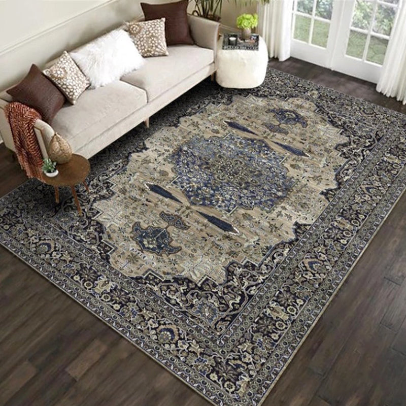Exotic Geometric Patterned Rug Multicolored Moroccan Rug Polypropylene Stain Resistant Non-Slip Backing Machine Washable Carpet for Room Gray Blue Clearhalo 'Area Rug' 'Moroccan' 'Rugs' Rug' 2059210