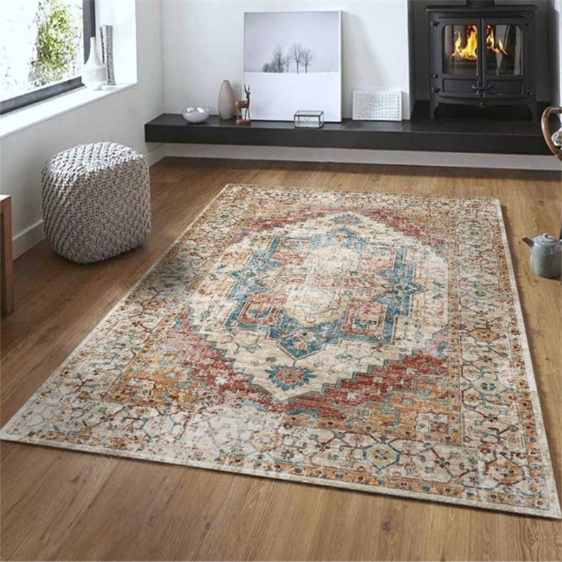 Exotic Geometric Patterned Rug Multicolored Moroccan Rug Polypropylene Stain Resistant Non-Slip Backing Machine Washable Carpet for Room Red Brown Clearhalo 'Area Rug' 'Moroccan' 'Rugs' Rug' 2059217