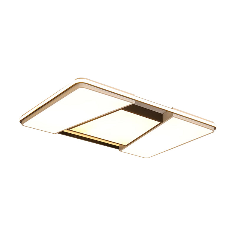 Modern Rectangular Ceiling Light Acrylic 1 Light Living Room Flush Mount Lamp in Warm/White Light Clearhalo 'Ceiling Lights' 'Close To Ceiling Lights' 'Close to ceiling' 'Flush mount' Lighting' 205922