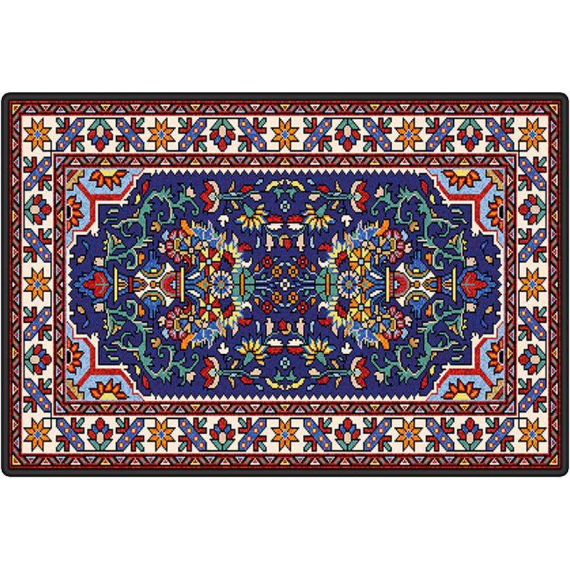 Persian Tribal Patterned Rug Multi-Color Polyester Carpet Stain Resistant Pet Friendly Anti-Slip Backing Rug for Bedroom Clearhalo 'Area Rug' 'Moroccan' 'Rugs' Rug' 2059306