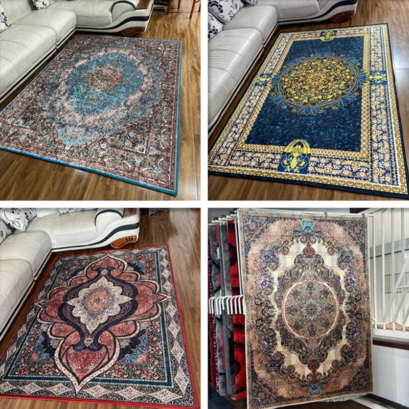 Glam Persian Indoor Rug Multi Color Floral Print Rug Anti-Slip Backing Machine Washable Pet Friendly Carpet for Living Room Clearhalo 'Area Rug' 'Moroccan' 'Rugs' Rug' 2059316