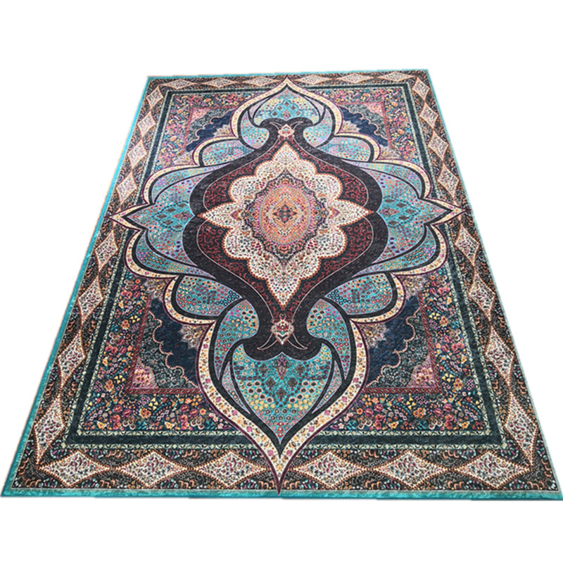 Glam Persian Indoor Rug Multi Color Floral Print Rug Anti-Slip Backing Machine Washable Pet Friendly Carpet for Living Room Clearhalo 'Area Rug' 'Moroccan' 'Rugs' Rug' 2059322