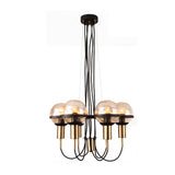 Global Glass Shade Chandelier Light Modern 6/8 Lights Brass Hanging Ceiling Light for Living Room Clearhalo 'Ceiling Lights' 'Chandeliers' 'Glass shade' 'Glass' 'Modern Chandeliers' 'Modern' Lighting' 206244