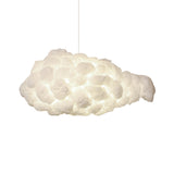 Cloud Restaurant Chandelier Lighting Plastic 5 Bulbs Artistic Pendant Light in White Clearhalo 'Ceiling Lights' 'Chandeliers' Lighting' options 2063776