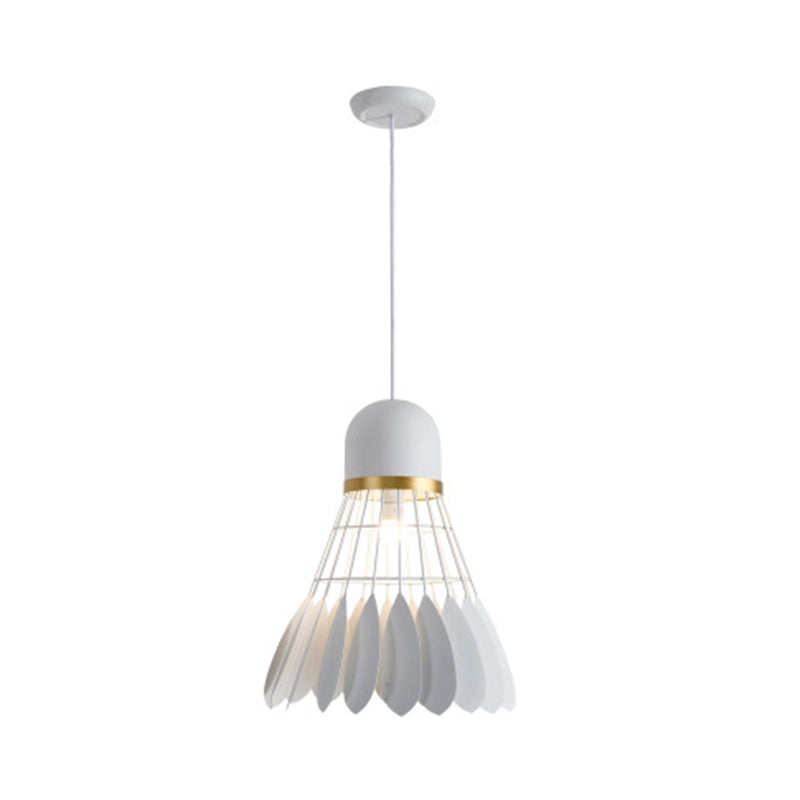 Badminton Shaped Living Room Suspension Light Iron 1 Head Contemporary Hanging Lamp Clearhalo 'Ceiling Lights' 'Pendant Lights' 'Pendants' Lighting' 2063810