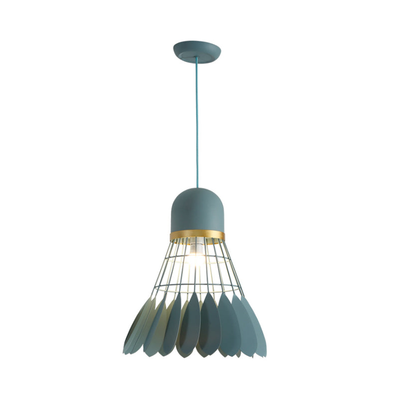 Badminton Shaped Living Room Suspension Light Iron 1 Head Contemporary Hanging Lamp Clearhalo 'Ceiling Lights' 'Pendant Lights' 'Pendants' Lighting' 2063812