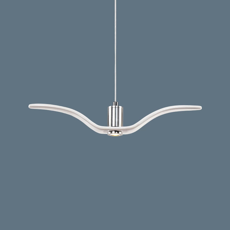 Resin Seagull Suspension Lighting Artistic Single-Bulb Pendant Ceiling Light for Restaurant Clearhalo 'Ceiling Lights' 'Pendant Lights' 'Pendants' Lighting' 2063867