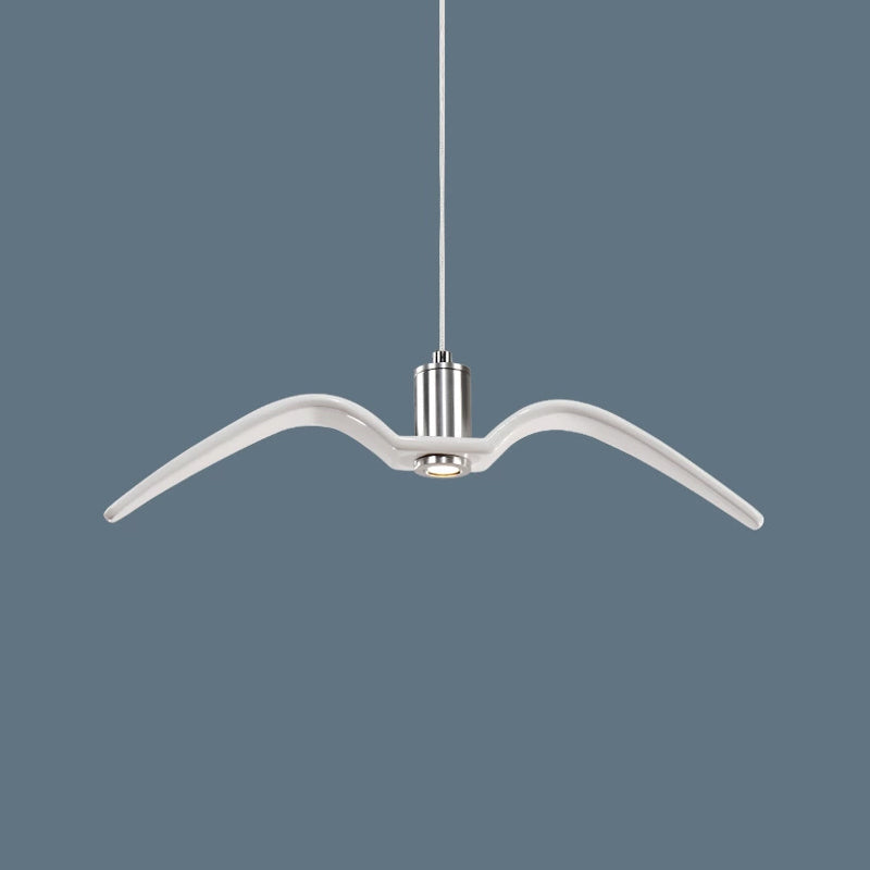 Resin Seagull Suspension Lighting Artistic Single-Bulb Pendant Ceiling Light for Restaurant Clearhalo 'Ceiling Lights' 'Pendant Lights' 'Pendants' Lighting' 2063868