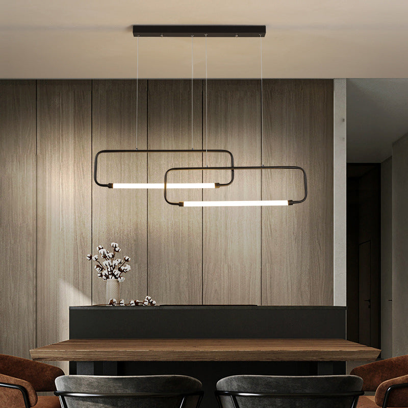 Geometrical Dining Room LED Hanging Light Acrylic Minimalist Island Ceiling Light Clearhalo 'Ceiling Lights' 'Island Lights' Lighting' 2064297