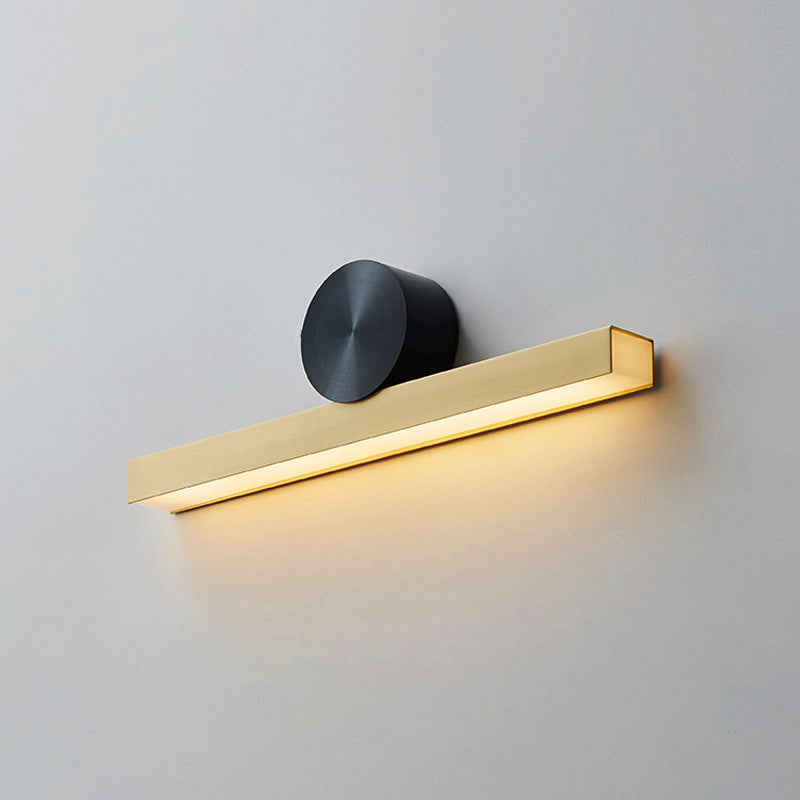 Metal Linear Shaped LED Wall Mount Light Modern Gold Sconce Light Fixture for Corridor Clearhalo 'Modern wall lights' 'Modern' 'Wall Lamps & Sconces' 'Wall Lights' Lighting' 2064327