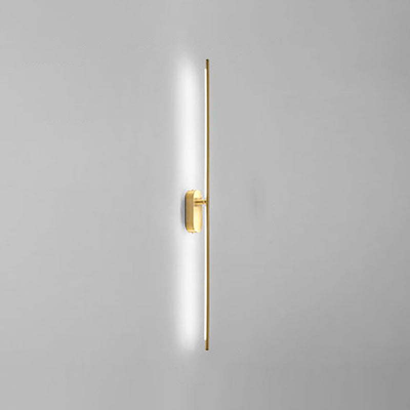 Stick Shaped Metal Sconce Lighting Contemporary Gold LED Wall Mounted Lamp for Living Room Clearhalo 'Cast Iron' 'Glass' 'Industrial' 'Modern wall lights' 'Modern' 'Tiffany' 'Traditional wall lights' 'Wall Lamps & Sconces' 'Wall Lights' Lighting' 2064338