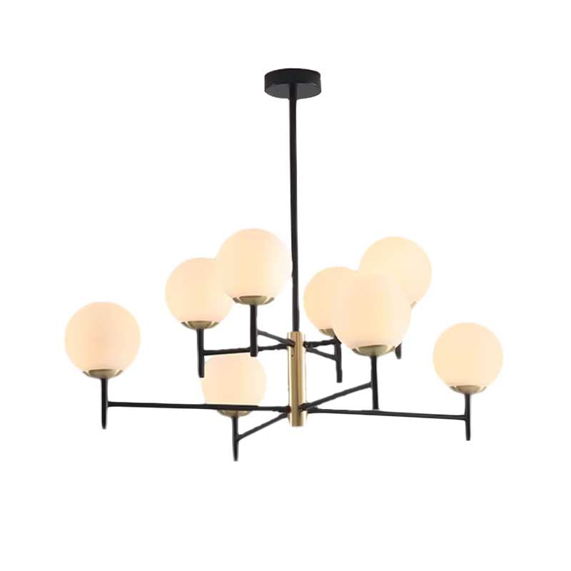 Multi Layer Radial Ceiling Chandelier Modern Blue/Amber/Smoke Gray Glass 6/8 Lights Living Room Hanging Lamp Clearhalo 'Ceiling Lights' 'Chandeliers' 'Glass shade' 'Glass' 'Modern Chandeliers' 'Modern' Lighting' 206600