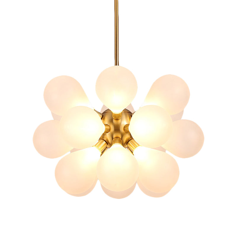 Bubble Ceiling Chandelier Modernism White/Pink/Blue Glass LED Living Room Hanging Light Kit Clearhalo 'Ceiling Lights' 'Chandeliers' 'Glass shade' 'Glass' 'Modern Chandeliers' 'Modern' Lighting' 206773