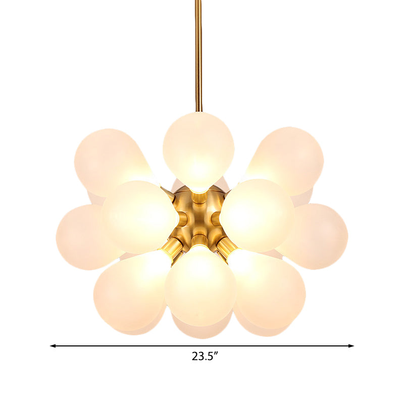 Bubble Ceiling Chandelier Modernism White/Pink/Blue Glass LED Living Room Hanging Light Kit Clearhalo 'Ceiling Lights' 'Chandeliers' 'Glass shade' 'Glass' 'Modern Chandeliers' 'Modern' Lighting' 206774