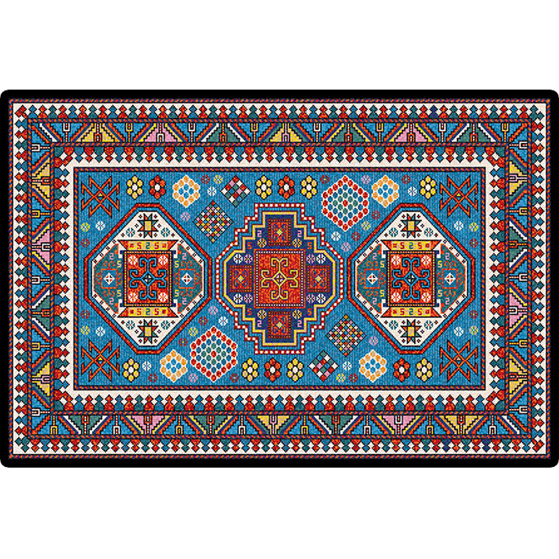 Turkish Symmetric Geometric Pattern Rug Multi Colored Polypropylene Rug Pet Friendly Non-Slip Stain Resistant Carpet for Hall Clearhalo 'Area Rug' 'Moroccan' 'Rugs' Rug' 2070105