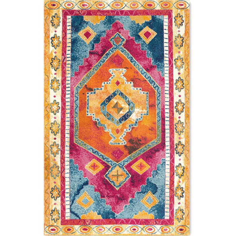 Colorful Moroccan Style Rug Polyester Geometric Patterned Carpet Anti-Slip Backing Machine Washable Stain Resistant Rug for Indoor Clearhalo 'Area Rug' 'Moroccan' 'Rugs' Rug' 2070134