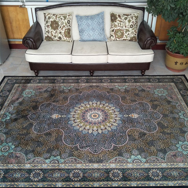 Aesthetic Moroccan Rug Multi Colored Flower Rug Pet Friendly Anti-Slip Backing Machine Washable Carpet for Guest Room Clearhalo 'Area Rug' 'Moroccan' 'Rugs' Rug' 2070146