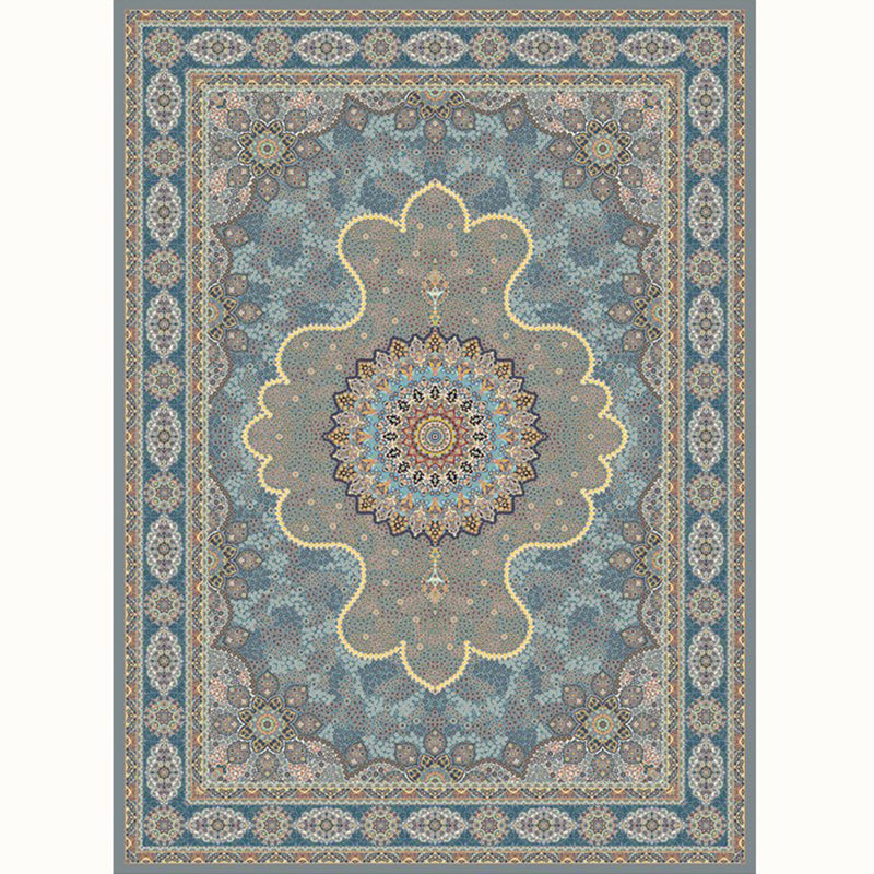 Aesthetic Moroccan Rug Multi Colored Flower Rug Pet Friendly Anti-Slip Backing Machine Washable Carpet for Guest Room Light Green Clearhalo 'Area Rug' 'Moroccan' 'Rugs' Rug' 2070148