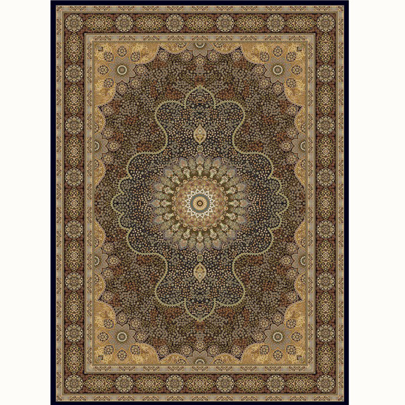 Aesthetic Moroccan Rug Multi Colored Flower Rug Pet Friendly Anti-Slip Backing Machine Washable Carpet for Guest Room Brown Clearhalo 'Area Rug' 'Moroccan' 'Rugs' Rug' 2070158