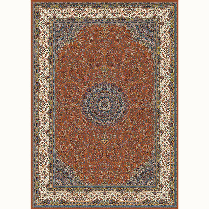 Aesthetic Moroccan Rug Multi Colored Flower Rug Pet Friendly Anti-Slip Backing Machine Washable Carpet for Guest Room Brick Red Clearhalo 'Area Rug' 'Moroccan' 'Rugs' Rug' 2070161
