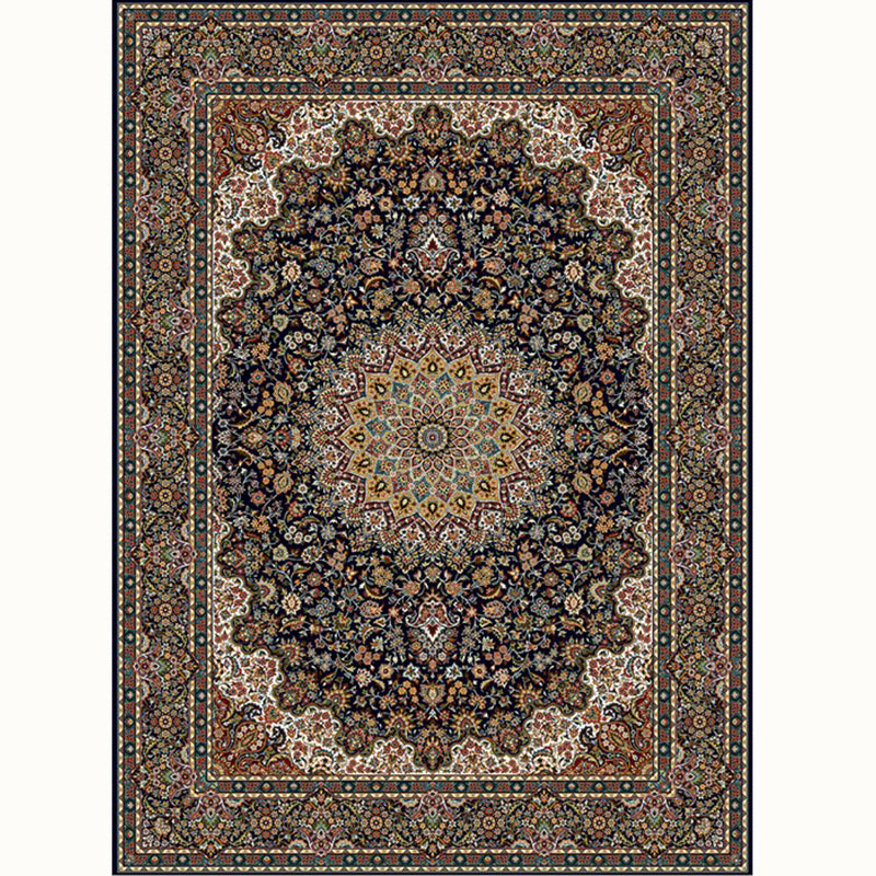 Aesthetic Moroccan Rug Multi Colored Flower Rug Pet Friendly Anti-Slip Backing Machine Washable Carpet for Guest Room Dark Brown Clearhalo 'Area Rug' 'Moroccan' 'Rugs' Rug' 2070162