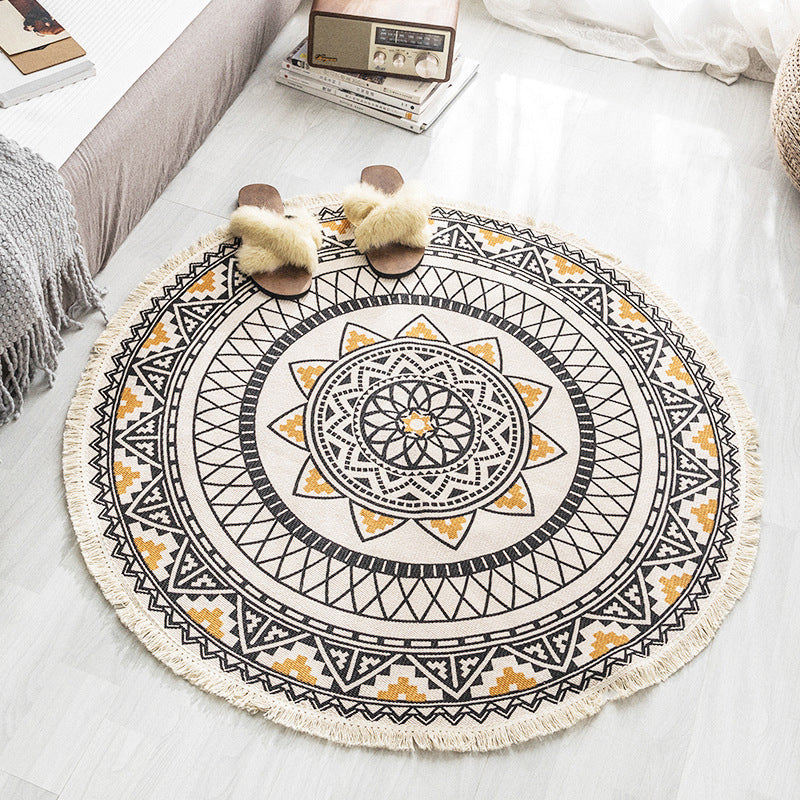 Tappeto boho -chic tappeto multicolore mandala tappeto lavabile in cotone -  clearhalo – Clearhalo