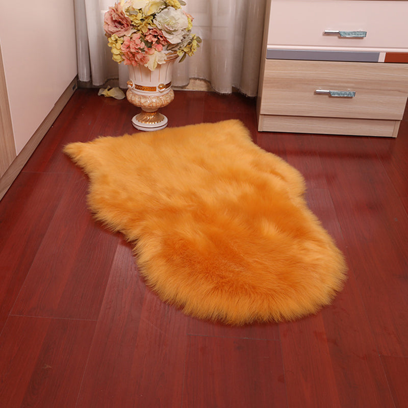 Fluffy Plain Rug Multi-Color Relaxing Rug Synthetic Wool Anti-Slip Backing Stain Resistant Washable Area Rug for Home Camel Clearhalo 'Area Rug' 'Casual' 'Rugs' Rug' 2070354