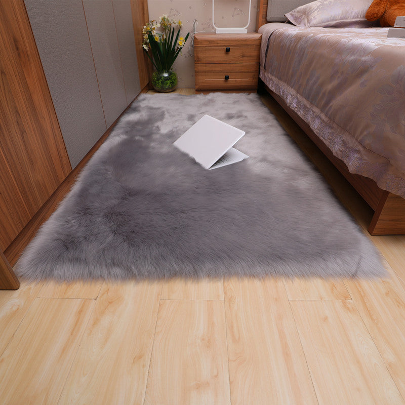 Multicolor Bedroom Rug Casual Plain Carpet Fluffy Non-Slip Backing Washable Pet Friendly Indoor Rug Grey Clearhalo 'Area Rug' 'Casual' 'Rugs' Rug' 2070777