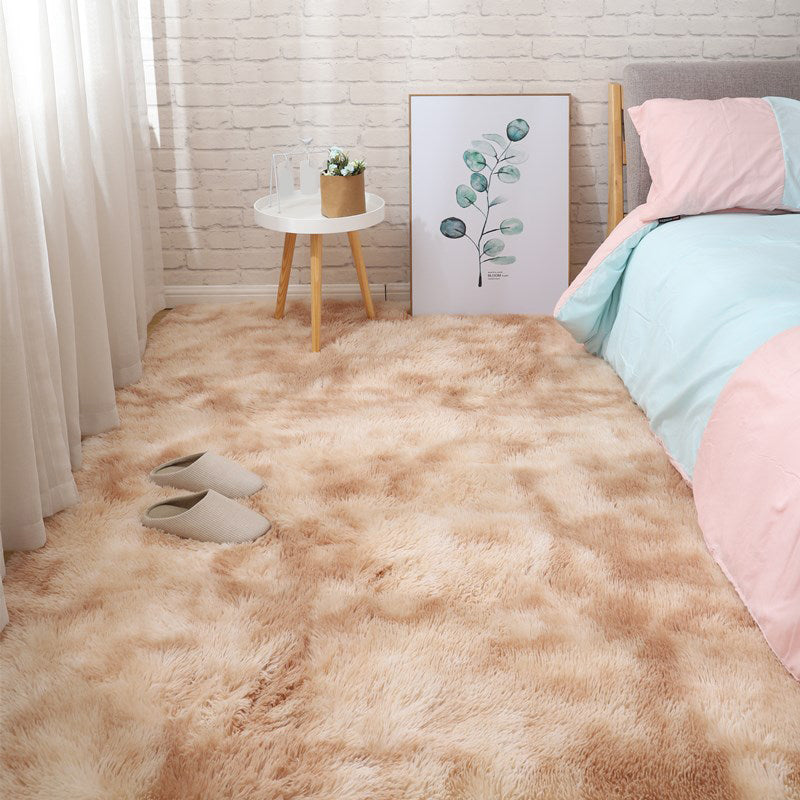 Soft Multi-Color Nordic Rug Faux Wool Plain Carpet Machine Wash Pet Friendly Rug for Bedroom Light Camel Clearhalo 'Area Rug' 'Casual' 'Rugs' Rug' 2070841